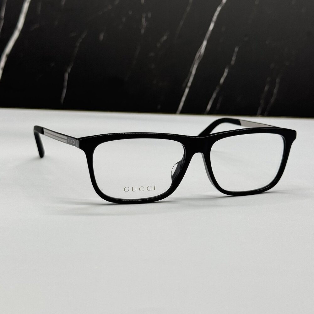 NEW GUCCI GG0696OA 001 GUCCI BLACK SQUARE EYEGLASSES GUCCI